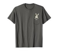 Shrek T-Shirt Officiel Donkey En Poche, Unisex Adulte/Enfant, Gris, S, Manche Courte, Coupe Classique, Poche, Caricature, Pâques, T-Shirt