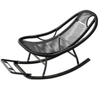 SHRGOMPIT Chaise Longue à Bascule en rotin - Fauteuil inclinable Confortable avec accoudoirs et Coussin for Jardin, terrasse, Bord de Piscine - Idéal for la détente et Le Bronzage