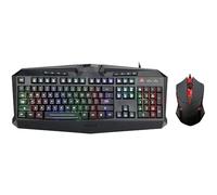 SHRGOMPIT Ensemble Clavier et Souris de Jeu filaires rétroéclairés, câble Lumineux, Support de Jeu étanche