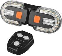 SHRGOMPIT Feu clignotant de vélo, télécommande sans fil, feu arrière de vélo, rechargeable par USB, feu avant et arrière de vélo, lampe d'avertissement de vélo à LED