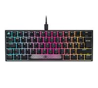 SHRGOMPIT Mini Clavier de Jeu mécanique 60%, Touches Simples à éclairage RVB réglable, Touches de Vitesse mécaniques