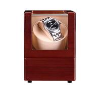 SHRGOMPIT Montre de ménage Shaker mécanique Dispositif Rotation Automatique Texture Rouge foncé Swinger Boîte remontage Rangement présentation Silencieux et Bon Fonctionnement