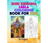 Shri Krishna Leela Coloring Book for Kids: Easy Coloring Pages with Big Bold Outlines for Kids Ages 3-8