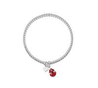 Shrieking Violet® Bracelet en argent sterling avec perles et breloque en forme de larme Fait main avec une fleur