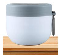 SHRIGM Edorco Boîte à Lunch Thermique - Bocal pour Aliments Chauds en Acier Inoxydable isolé sous 600 ML avec Double Couche et poignée en Silicone | Récipient Alimentaire pour Enfants et Adultes
