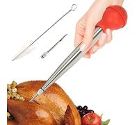 SHRIGM Poire à Din- Poire à Dinen Acier Inoxydable | Cuisine pour Les Gouttes Beurre, Les glaçages, Les jus rôtissage pour la volaille, Lavable en Machine