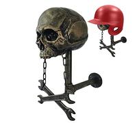 SHRIGM Porte-Casques Mort, Support Mural pour Casque Moto Skull, Résine Crafts Porte-Casques Moto, Support Mural pour Casques, Support pour Casques Rugby et Baseball
