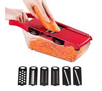 SHRIGM Trancheuse Mandoline | Pommes Terre avec 6 Lames pour La Cuisine,Gar-Main, trancheuse coupeur Hachoir avec récipient, râpe à Fromage pour la Cuisine