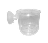 Shrimp Feeder - Aquarium Feeding Cup, Glass Food Cone, Suction Mount | Holder for Fish Tanks | Live Brine Feeding Container, Aquatic Plant Support for Freshwater Breeding Habitat
