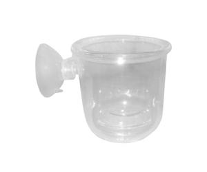 Shrimp Feeder - Aquarium Feeding Cup, Glass Food Cone, Suction Mount | Holder for Fish Tanks | Live Brine Feeding Container, Aquatic Plant Support for Freshwater Breeding Habitat