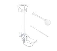 Shrimp Feeder - Transparent Aquarium Feeding Tube, Bottom Targeted Food Guide with Stable Tray Support, Controlled Portion Delivery System, Ideal for Shrimp Fish Snail Feeding