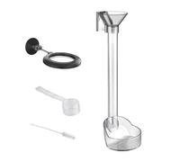 Shrimp Feeding Dish Set - Clear Feeder Tube | Measuring Spoon for Shrimp | Prevents Food Scattering | Aquarium Fish Feeder Tube Kit Clear Durable Shrimp Feeding Tube with Feeding Ring |