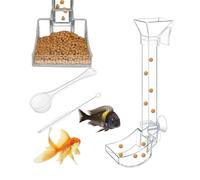 Shrimp Feeding Tube, Aquarium Fish Feeder, Authentic Clear Feeding Tray