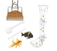 Shrimp Feeding Tube, Aquarium Fish Feeder, Authentic Clear Feeding Tray, Tank Shrimp Dish Set for Fish Snails Aquatic Pets Aquarium Accessories Tool Sturdy Easy Clean Use