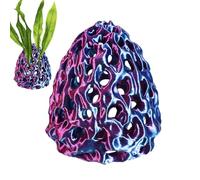 Shrimp Tunnel,Simulated Porous Coral Stone Shrimp Habitat Decor - Aquarium Tunnel with Suction Cup - for Guppy Terrarium Tank Hiding Resting Betta