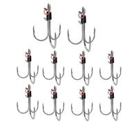 Shrimp Walker | Acier 10 3 Hameçons De - Équipement pour un Jigging Train pour Perches Truite dans Lac Rivière Mer Jour Nuit Jai Eaux Basses Douces et Salées