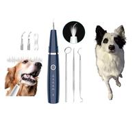 Shrimpland Outil de retrait de plaque dentaire pour chien | Kit de nettoyage des dents de chien | Nettoyeur de dents pour animaux de compagnie | Soin dentaire pour chiens et chats (bleu)