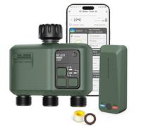 Shrivee Programmateur Arrosage Connecté 3 Voies Automatique WiFi avec RF433 Technologie Programmable Irrigation Timer pour Jardin