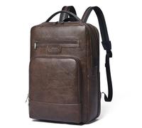 Shrrie Sac à dos en cuir unisexe 28L avec compartiment pour ordinateur jusqu'à 16". Port USB, idéal pourde voyage travail, études et w nd.