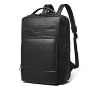 Shrrie Sac à dos en cuir unisexe 28L avec compartiment pour ordinateur jusqu'à 16". Port USB, idéal pourde voyage travail, études et w nd.