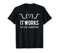 Shrug It Works On My Machine - Design Drôle Blanc T-Shirt