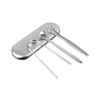 SHSHbuy 3 Pièces Gratte-Langue en Acier Inoxydable,Nettoyeur de Langue,Guérit la Mauvaise Haleine pour Adultes,Enlève la Mauvaise Haleine Haleine Fraîche