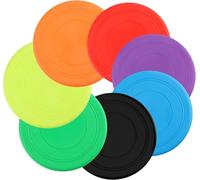 SHSHbuy 7 Pièces Frisbee Jouet pour Chiens Lancer de Chien Disque Volant en Caoutchouc pour Lancer de Chien,Formation,Jouer et Attraper 18CM