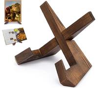 SHSHbuy Chevalet Support Presentoir Porte Assiette,Support Assiette Decorative Multifonction,Support Tablette Bois pour Afficher des Disques Livres Peintures Décoratives Cadre Photo