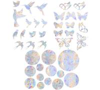 SHSHbuy Stickers Fenetre,39 Pièces Autocollants Anti Collision Oiseaux,PVC Prism Autocollant en Verre,Autocollants pour Fenêtre,Prisme Autocollant en Verre pour La Protection Des Fenêtres Contre Les C