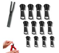 SHSMPXOY 12 Pcs Curseur Fermeture Eclair Alluring Reparation Fermeture Eclair #3/5/8 Têtes De Fermeture à Glissière Détachables Remplacement pour Vestes Bagages Tentes Chaussures Vêtements-B