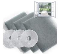 SHSMPXOY Insect Stop Lot de 3 moustiquaires pour fenêtre 1,5 x 2 m Sans perçage Bande autocollante pour protéger la famille des insectes