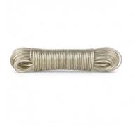 Shteriva Corde à Linge 30 m avec Noyau en Acier, 3 mm - Corde à Linge Gainée en PVC, Flexible et Résistante pour l’Extérieur, Balcon, Jardin et Camping