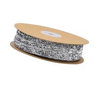 SHTGOI 1 rouleau de ruban de velours - 10 mm x 20 m - Ruban décoratif à paillettes - Pour travaux manuels, fleurs, emballage cadeau, argent
