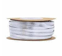 SHTGOI 15 m de long en cuir fin plat pour bijoux, colliers, bracelets, perles, bricolage fait à la main, argent