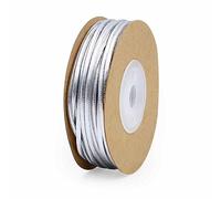 SHTGOI 15 m de long en cuir fin plat pour bijoux, colliers, bracelets, perles, bricolage fait à la main, argent