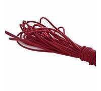 SHTGOI Cordon en caoutchouc - 45 m - Rouleau de cordon élastique - 2 mm de large - Pour bracelets - Multicolore - Cordon en coton ciré - Cordon en nylon - Pour travaux manuels, couture - Rouge profond