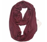 SHTGOI Écharpe infini à rayures uni avec poche à glissière cachée Écharpe de voyage légère Écharpe infinie en forme de cercle Écharpe en coton Bandanas Écharpe tubulaire douce pour femmes et filles