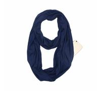 SHTGOI Écharpe infini à rayures uni avec poche zippée cachée Écharpe de voyage légère Écharpe infini en forme de cercle en coton Bandanas Écharpe tubulaire douce pour femmes et filles Bleu marine