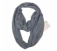 SHTGOI Écharpe infini à une couleur avec poche à fermeture éclair dissimulée Écharpe de voyage légère Écharpe infini en cercle en coton Bandanas Écharpe tubulaire douce pour femmes et filles Sisal