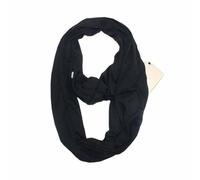 SHTGOI Écharpe infini unicolor avec poche zippée cachée Écharpe de voyage légère en coton Infinity - Écharpe circulaire en bandana - Schlauchschal doux pour femmes et filles - Noir