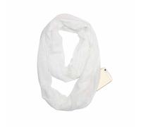SHTGOI Écharpe infini unicolor avec poche zippée cachée Écharpe de voyage légère en coton Infinity - Écharpe en forme de cercle - Bandanas - Écharpe tubulaire douce pour femmes et filles - Blanc