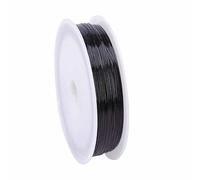 SHTGOI Fil de cuivre 0,5 mm - Fil métallique fin - 40 m - Rouleau de fil de cuivre - Fil de perles - Fil laqué pour le bricolage de bijoux, l'art floral, la perle, noir