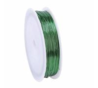 SHTGOI Fil métallique de cuivre 0,4 mm - Fin - 50 m - Rouleau de fil de cuivre - Fil de perles - Fil laqué pour le bricolage de bijoux, l'art floral, les perles - Vert
