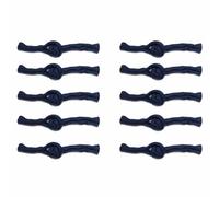 SHTGOI Lot de 10 paires de boutons à nœud chinois faits à la main - Nœud de grenouille à coudre - Nœud de boucle traditionnel Cheongsam, Tang, Taiji - Bouton de costume pour vêtements chinois - Bleu