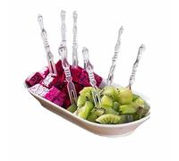 SHTGOI Lot de 100 fourchettes à dessert en plastique réutilisables et robustes - 10,5 cm - Couverts en plastique pour les maisons, les restaurants, les cantines, etc