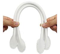 SHTGOI Lot de 2 Anses Poignées de Poche Courtes en Cuir Synthétique Pour Sac à Main - Blanc