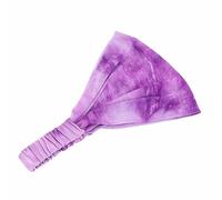 SHTGOI Lot de 2 bandeaux à cheveux pour femme - Larges bandeaux bohème - Doux et élastiques - Triangle - Avec nouage - Fin - Pour chimio, cancer, perte de cheveux - Violet
