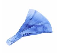 SHTGOI Lot de 2 bandeaux larges pour femme - Bohème - Doux - Élastique - Triangulaire - Turban - Avec reliure fine - Pour chimio, cancer, perte de cheveux, bleu clair