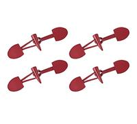 SHTGOI Lot de 4 paires de boutons à bascule en résine - Fermeture à bascule en cuir - Fermeture à bascule - Fermeture Dufflecoat - Boucle en résine - Pour pull - Coupe-vent - Manteau - Rouge