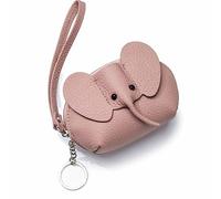 SHTGOI Petit porte-monnaie en cuir pour femme - Petit porte-monnaie - Avec compartiments et fermeture éclair - Pour femme, Rose